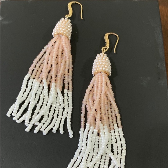 INC pink n white earrings - Picture 3 of 4